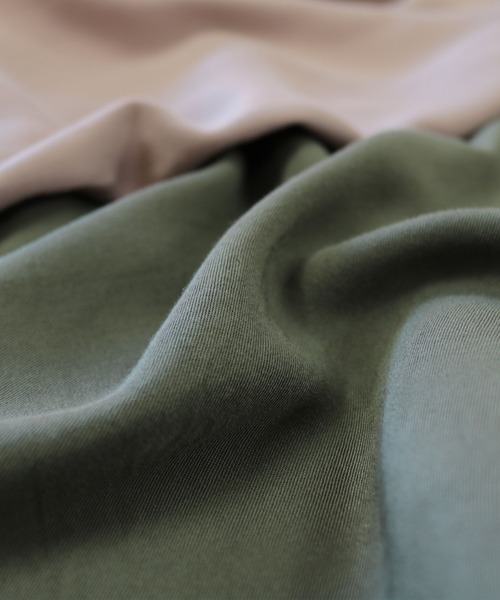 andme（アンドミー）の「レーヨン長袖シャツワンピース（シャツワンピース・レディース・カーキ/ブラック/ベージュ/グレー系その他・M/L）」の10枚目の写真