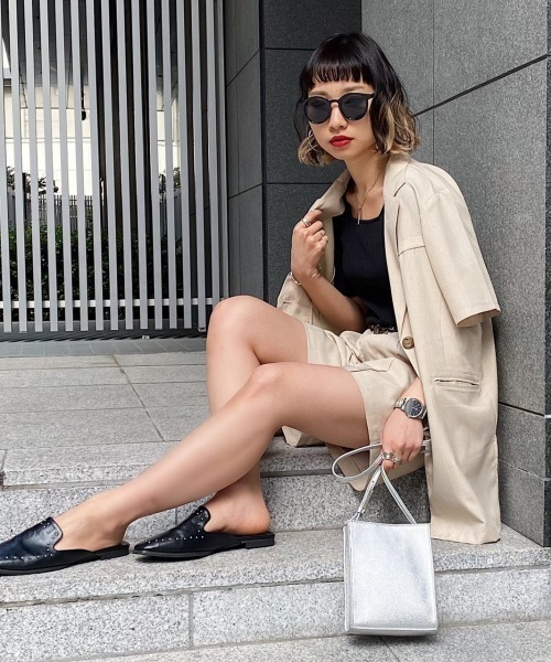 PAGEBOY（ページボーイ）の「セットアップ ショートトラウザー（その他パンツ・レディース・ブラック/ベージュ/グリーン・FREE）」の5枚目の写真