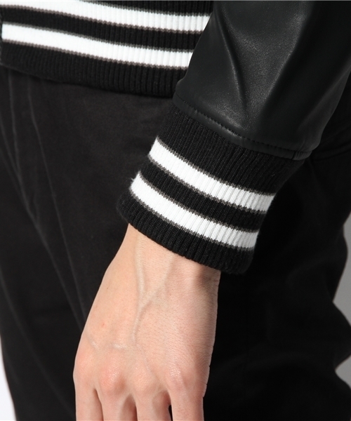 WEGO（ウィゴー）の「WEGO/ツイードスタジャン（スタジャン・メンズ・ダークグレー/ネイビー・MEDIUM/LARGE）」の6枚目の写真