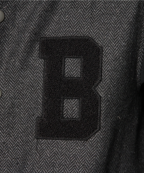 WEGO（ウィゴー）の「WEGO/ツイードスタジャン（スタジャン・メンズ・ダークグレー/ネイビー・MEDIUM/LARGE）」の8枚目の写真