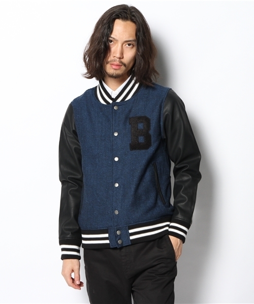 WEGO（ウィゴー）の「WEGO/ツイードスタジャン（スタジャン・メンズ・ダークグレー/ネイビー・MEDIUM/LARGE）」の16枚目の写真