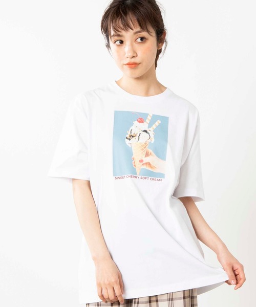 Wego ウィゴー の Wego Icecreamフォトtシャツ Tシャツ カットソー Wear