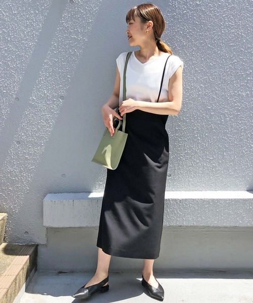 PICCIN（ピッチン）の「セミタイトジャンパースカート（ワンピース・レディース・ベージュ/ブラック・M）」の20枚目の写真