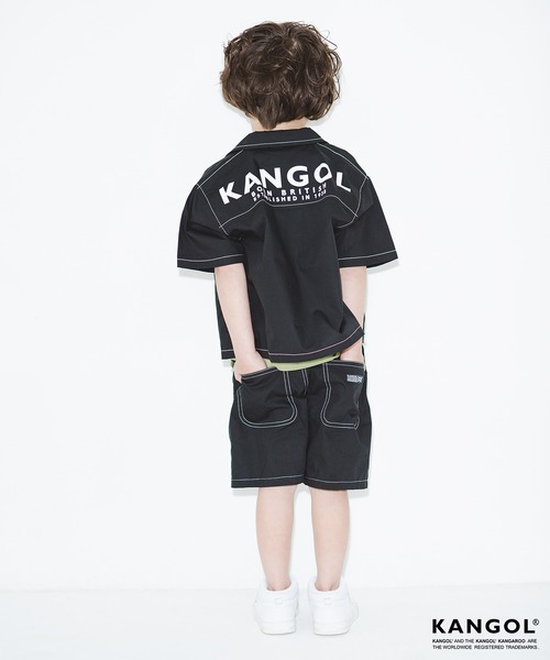 KANGOL（カンゴール）の「【KANGOL×RADCHAP】半袖ワークシャツ（シャツ/ブラウス・キッズ・オレンジ/ブラック・130cm/150cm/120cm/140cm/100cm/110cm/90cm）」の5枚目の写真