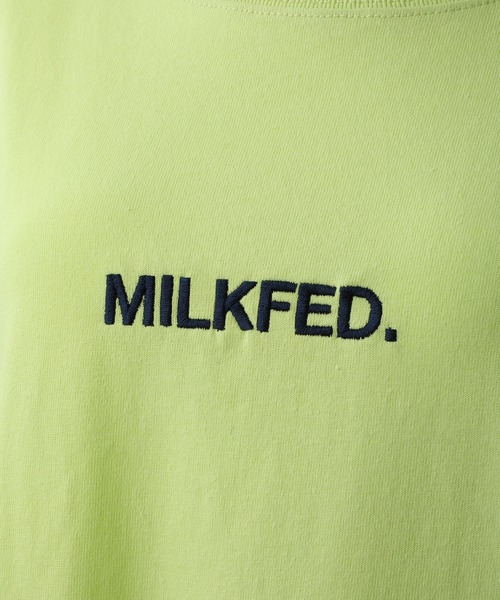 MILKFED.(ミルクフェド)の「LAYERED SLEEVE LOGO TOP(Tシャツ/カットソー・レディース・ホワイト/ブラック/ライトグリーン・ONE SIZE)」の5枚目の写真