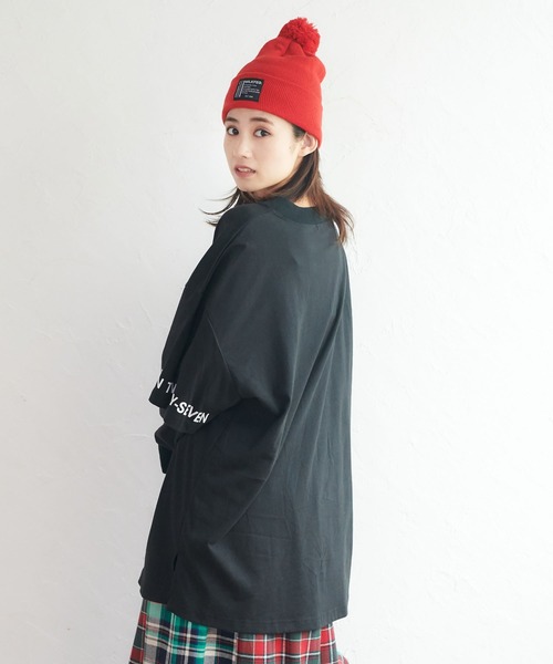 MILKFED.(ミルクフェド)の「LAYERED SLEEVE LOGO TOP(Tシャツ/カットソー・レディース・ホワイト/ブラック/ライトグリーン・ONE SIZE)」の13枚目の写真