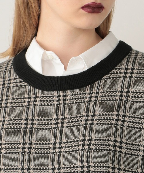 FRAPBOIS（フラボア）の「チェックニット（ニット/セーター・レディース・グレー系その他/ベージュ系その他・2/1）」の4枚目の写真