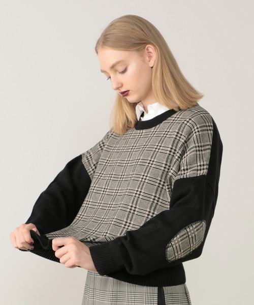 FRAPBOIS（フラボア）の「チェックニット（ニット/セーター・レディース・グレー系その他/ベージュ系その他・2/1）」の8枚目の写真
