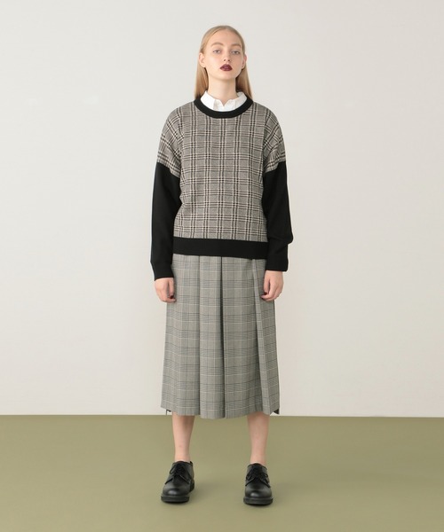 FRAPBOIS（フラボア）の「チェックニット（ニット/セーター・レディース・グレー系その他/ベージュ系その他・2/1）」の10枚目の写真