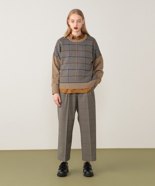 FRAPBOIS（フラボア）の「チェックニット（ニット/セーター・レディース・グレー系その他/ベージュ系その他・2/1）」の12枚目の写真