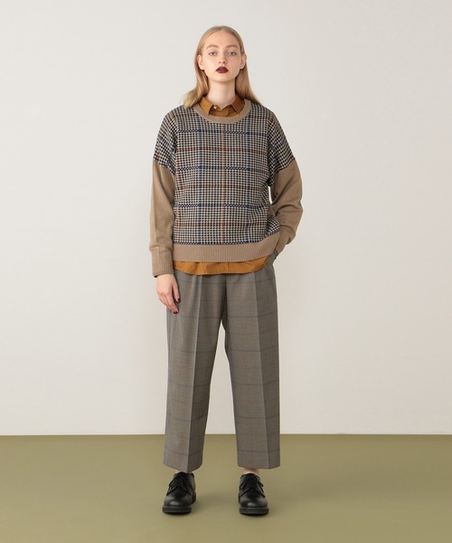 FRAPBOIS（フラボア）の「チェックニット（ニット/セーター・レディース・グレー系その他/ベージュ系その他・2/1）」の13枚目の写真
