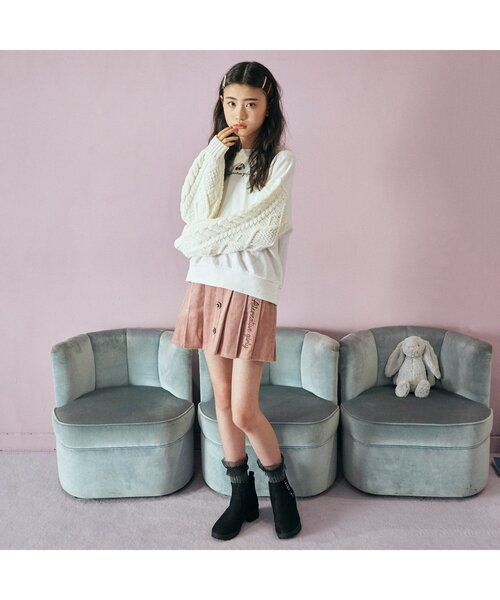 algy（アルジー）の「■チュールフリルラメクルーソックス（ソックス/靴下・キッズ・ブラック/シルバー/ゴールド・24/21）」の4枚目の写真