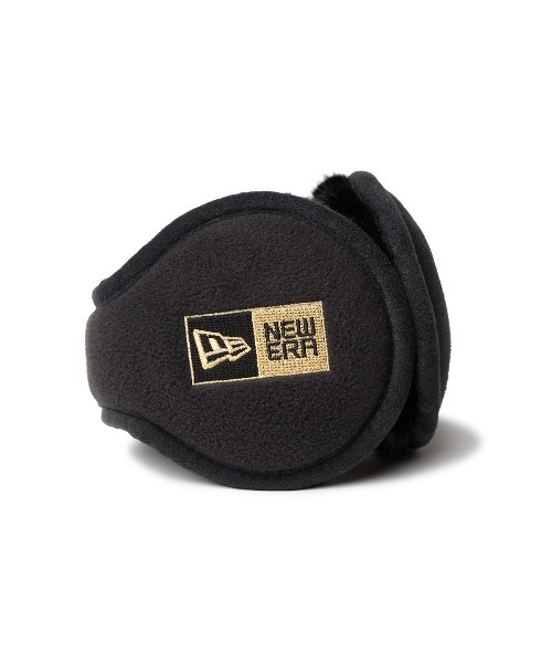 NEW ERA（ニューエラ）の「ニューエラ イヤーマフ 耳当て ボックスロゴ エンブロイダリー（イヤーマフ・メンズ・ブラック/ブラック系その他/ブラック系その他2/ブラック×ゴールド・ONE SIZE）」の3枚目の写真