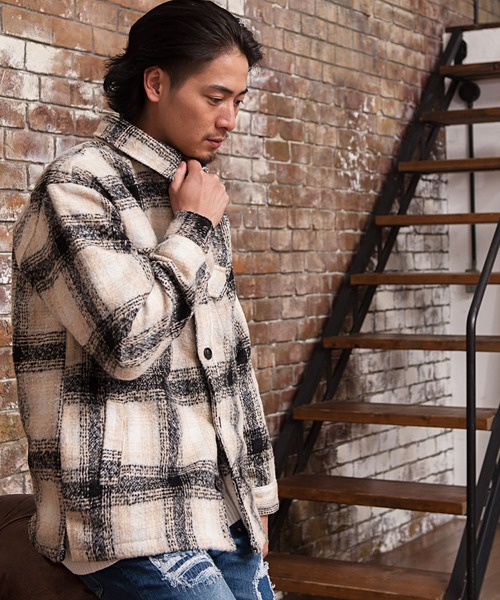 『CavariA/キャバリア』チェック柄起毛長袖シャツジャケット（シャツ/ブラウス）｜CavariA（キャバリア）
