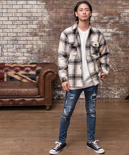 『CavariA/キャバリア』チェック柄起毛長袖シャツジャケット（シャツ/ブラウス）｜CavariA（キャバリア）