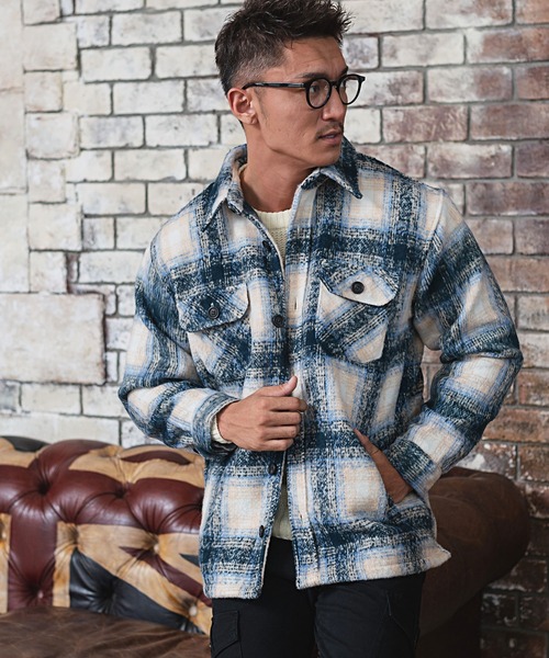 『CavariA/キャバリア』チェック柄起毛長袖シャツジャケット（シャツ/ブラウス）｜CavariA（キャバリア）