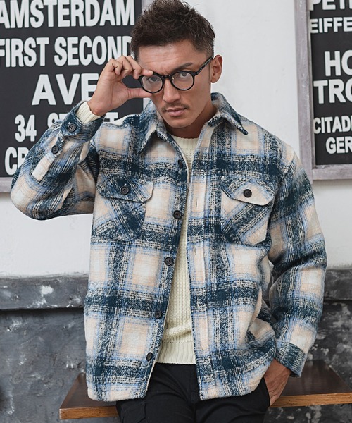 『CavariA/キャバリア』チェック柄起毛長袖シャツジャケット（シャツ/ブラウス）｜CavariA（キャバリア）