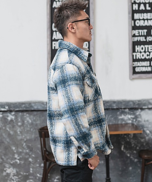 『CavariA/キャバリア』チェック柄起毛長袖シャツジャケット（シャツ/ブラウス）｜CavariA（キャバリア）