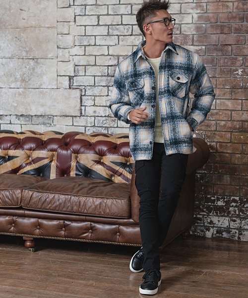 『CavariA/キャバリア』チェック柄起毛長袖シャツジャケット（シャツ/ブラウス）｜CavariA（キャバリア）