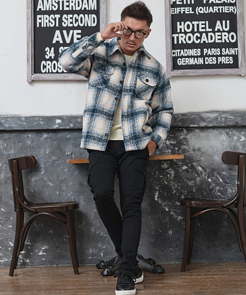 『CavariA/キャバリア』チェック柄起毛長袖シャツジャケット（シャツ/ブラウス）｜CavariA（キャバリア）