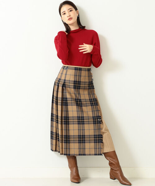 BURBERRY ニット ガーメント (10G ガーメントダイウール モック BURBERRY ニット ガーメント (10G ガーメントダイウール モック