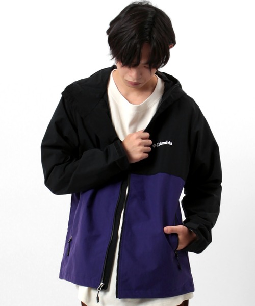 Columbia（コロンビア）の「【Columbia/コロンビア】Vizzavona Pass   ナイロンフーデット ライトブルゾン/ジャケット（ナイロンジャケット・メンズ・グリーン/ブラック/ネイビー/パープル・L/XL/M）」の12枚目の写真