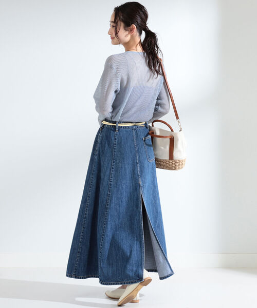 Ray BEAMS（レイビームス）の「Ray BEAMS / キャンバス カゴ トートバッグ（トートバッグ・レディース・ブラック/ホワイト・ONE SIZE）」の4枚目の写真