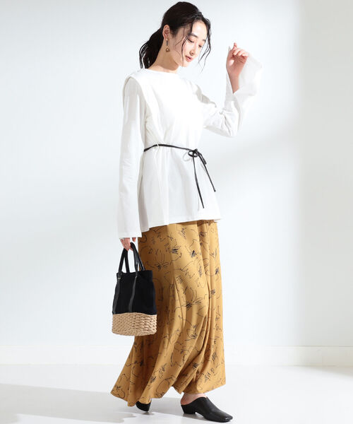 Ray BEAMS（レイビームス）の「Ray BEAMS / キャンバス カゴ トートバッグ（トートバッグ・レディース・ブラック/ホワイト・ONE SIZE）」の10枚目の写真