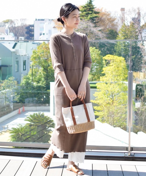 Ray BEAMS（レイビームス）の「Ray BEAMS / キャンバス カゴ トートバッグ（トートバッグ・レディース・ブラック/ホワイト・ONE SIZE）」の18枚目の写真