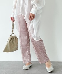 SLURR | フラワージャガードサテンスラックスパンツ(その他パンツ)
