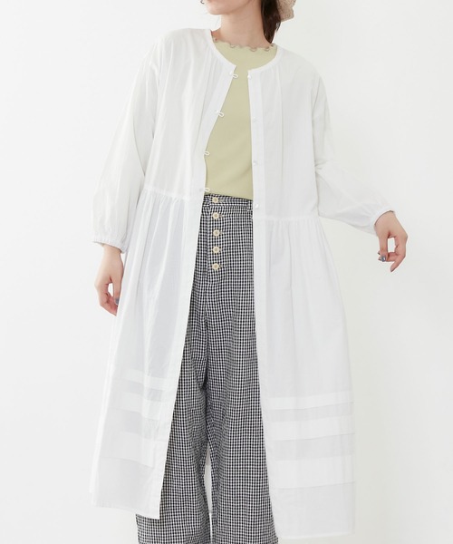 POU DOU DOU（プードゥドゥ）の「デザインタック羽織りワンピース（ワンピース・レディース・ブラック/ベージュ/オフホワイト・3）」の19枚目の写真