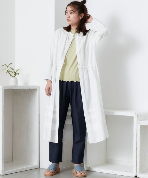 POU DOU DOU（プードゥドゥ）の「デザインタック羽織りワンピース（ワンピース・レディース・ブラック/ベージュ/オフホワイト・3）」の4枚目の写真