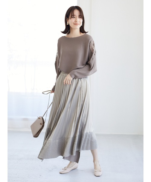 ELENCARE DUE（エレンカーレデュエ）の「・ELENCARE DUE プリーツイレヘムスカート＊（スカート・レディース・オレンジ/ブルー/ミント/グレイッシュベージュ・FREE）」の17枚目の写真