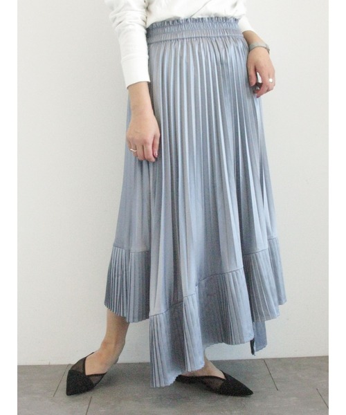 ELENCARE DUE（エレンカーレデュエ）の「・ELENCARE DUE プリーツイレヘムスカート＊（スカート・レディース・オレンジ/ブルー/ミント/グレイッシュベージュ・FREE）」の15枚目の写真