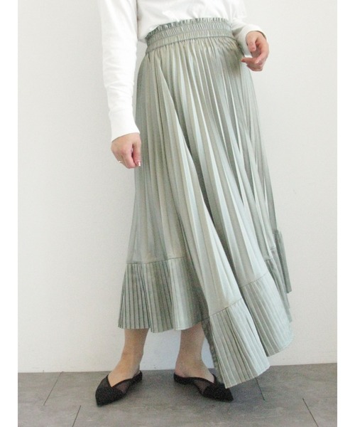 ELENCARE DUE（エレンカーレデュエ）の「・ELENCARE DUE プリーツイレヘムスカート＊（スカート・レディース・オレンジ/ブルー/ミント/グレイッシュベージュ・FREE）」の11枚目の写真