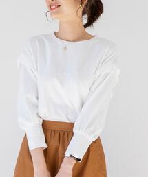 coen | タックショルダー7分袖カットソー(Tシャツ/カットソー)