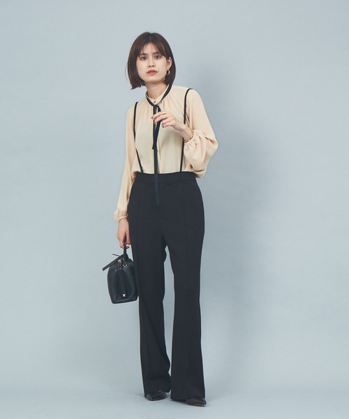 Rouge vif Anna（ルージュヴィフアンナ）の「【WEB限定】リボンタイブラウス（シャツ/ブラウス・レディース・ホワイト/スモークピンク/ベージュ・フリー）」の5枚目の写真