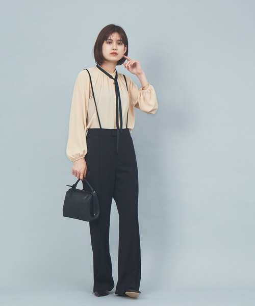 Rouge vif Anna（ルージュヴィフアンナ）の「【WEB限定】リボンタイブラウス（シャツ/ブラウス・レディース・ホワイト/スモークピンク/ベージュ・フリー）」の6枚目の写真