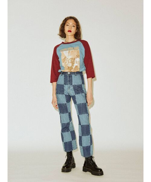 jouetie(ジュエティ)の「ローズラグランロンT(Tシャツ/カットソー・レディース・ブルー/ベージュ/オフホワイト・MEDIUM)」の7枚目の写真