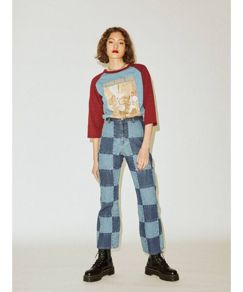 jouetie(ジュエティ)の「ローズラグランロンT(Tシャツ/カットソー・レディース・ブルー/ベージュ/オフホワイト・MEDIUM)」の8枚目の写真