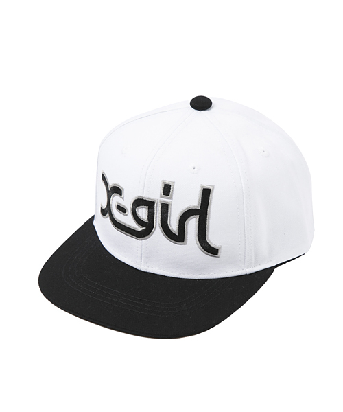 X-girl（エックスガール）の「【mini6月号掲載】MILLS LOGO CAP（キャップ・レディース・ホワイト/ブラック/レッド/ブルー/ネイビー・ONE SIZE）」の2枚目の写真