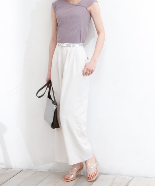 VIVIAN（ヴィヴィアン）の「スクエアトゥアシメ華奢ストラップクリアヒールサンダル（サンダル・レディース・アンティークゴールド/ブラック/ベージュ/シルバー系その他3/ホワイト×レッド・L/S/M/LL）」の7枚目の写真