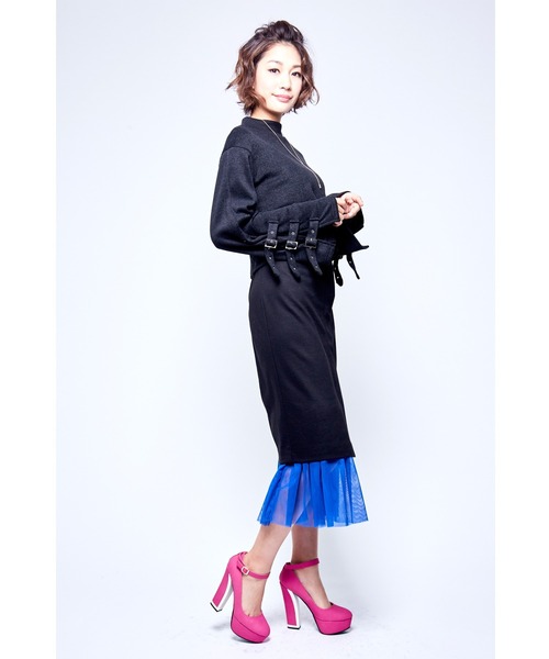 Mafmof（マフモフ）の「Mafmof(マフモフ) 配色ヒールストーム入り厚底 パンプス（パンプス・レディース・グリーン/ピンク/ベージュ/ベージュ系その他/グレー系その他/ネイビー・M/S/LL/L）」の10枚目の写真