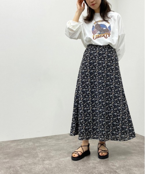 apres jour mignon（アプレジュールミニョン）の「花柄マーメイドスカート【ZOZOTOWN限定アイテム】（スカート・レディース・ダークブラウン/グリーン系その他/ブラック系その他・フリー/X-LARGE）」の6枚目の写真