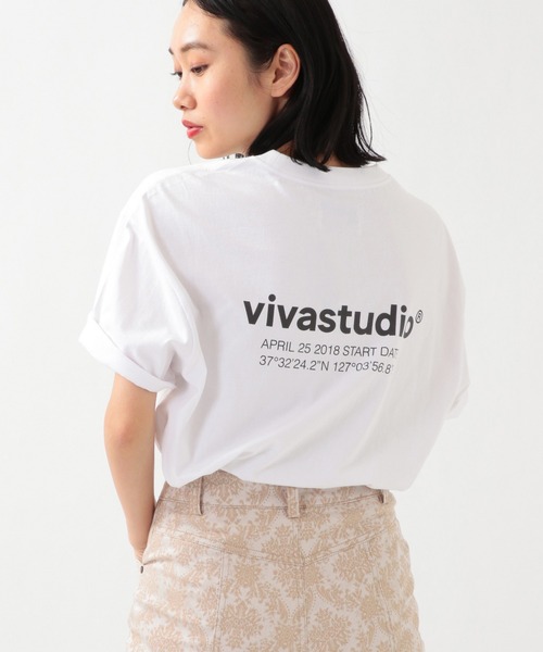 VIVASTUDIO(ビバスタジオ)の「vivastudio/LOCATION TEE 2943094(Tシャツ/カットソー・メンズ・ライトグレー/ブラック/ライトグリーン/ホワイト/ライトブルー/ブルー・MEDIUM/SMALL/X-LARGE/LARGE)」の2枚目の写真