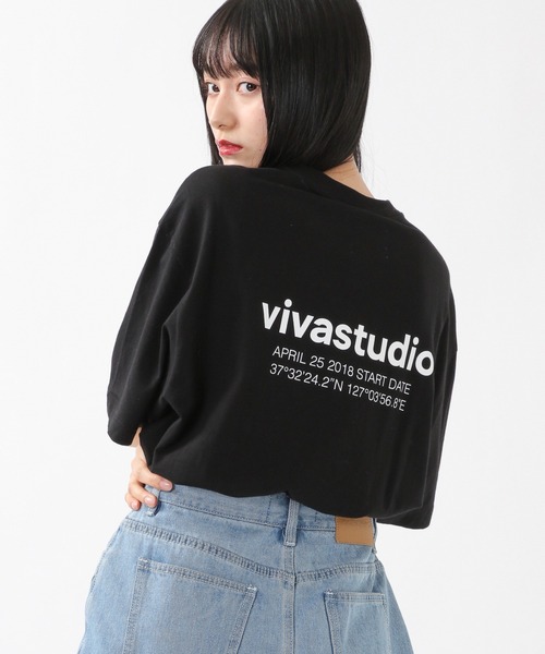 VIVASTUDIO(ビバスタジオ)の「vivastudio/LOCATION TEE 2943094(Tシャツ/カットソー・メンズ・ライトグレー/ブラック/ライトグリーン/ホワイト/ライトブルー/ブルー・MEDIUM/SMALL/X-LARGE/LARGE)」の3枚目の写真