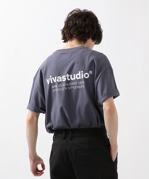 VIVASTUDIO(ビバスタジオ)の「vivastudio/LOCATION TEE 2943094(Tシャツ/カットソー・メンズ・ライトグレー/ブラック/ライトグリーン/ホワイト/ライトブルー/ブルー・MEDIUM/SMALL/X-LARGE/LARGE)」の8枚目の写真