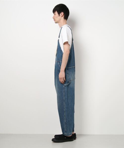 BACK NUMBER(バックナンバー)の「【BACK NUMBER】和紙デニムオーバーオール(サロペット/オーバーオール・メンズ・ライトインディゴブルー・M/S/L)」の2枚目の写真