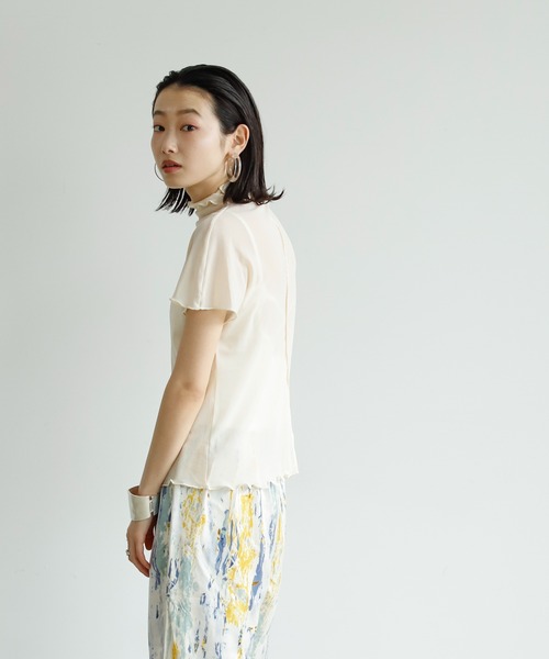 Birthday room（バースデイルーム）の「フレンチ袖シアータートル（Tシャツ/カットソー・レディース・アイボリー/ライトブルー/オレンジ・FREE）」の13枚目の写真