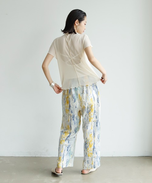 Birthday room（バースデイルーム）の「フレンチ袖シアータートル（Tシャツ/カットソー・レディース・アイボリー/ライトブルー/オレンジ・FREE）」の12枚目の写真